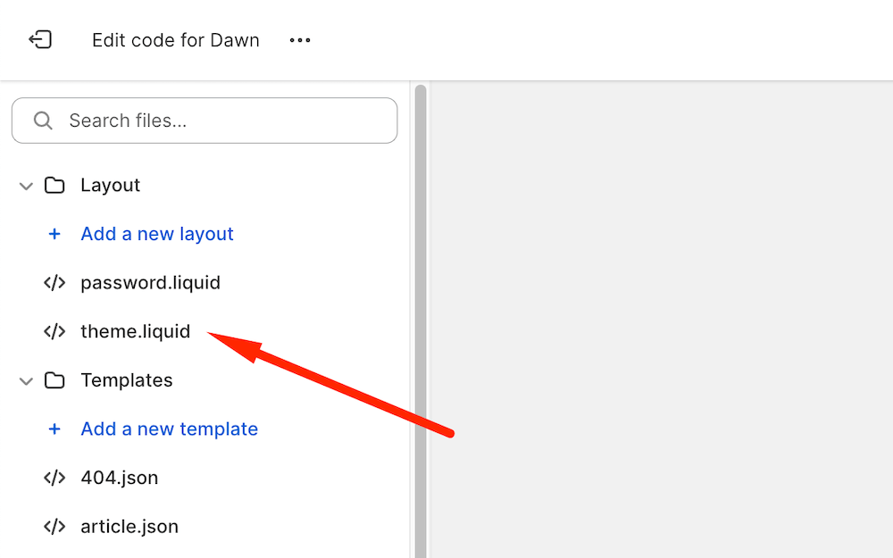 Shopify theme.liquid файл